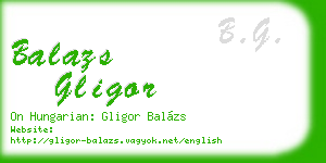 balazs gligor business card